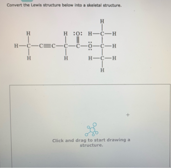 Solved Convert the Lewis structure below into a skeletal | Chegg.com