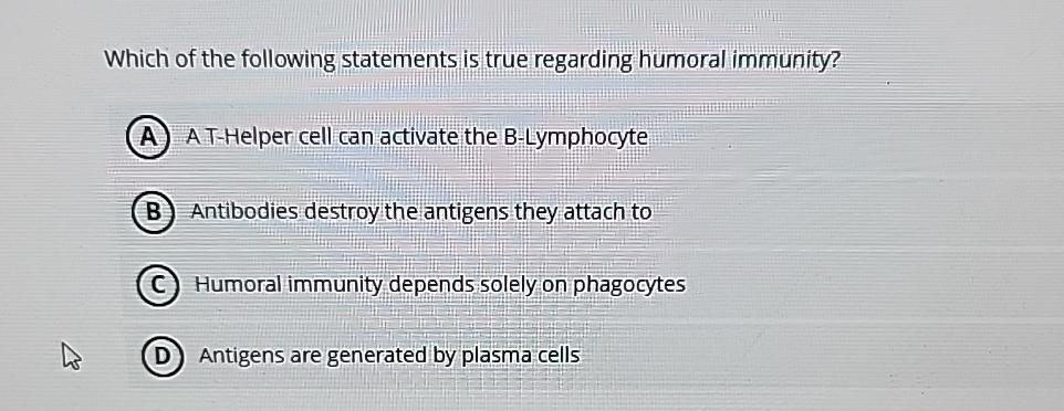 Which Statement Is True Regarding Lymphocytes Solved Which of the following statements is true regarding | Chegg.com