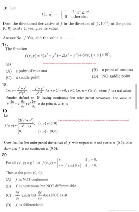 Solved 16 Let S R Y If Y 2 Otherwise Does T Chegg Com