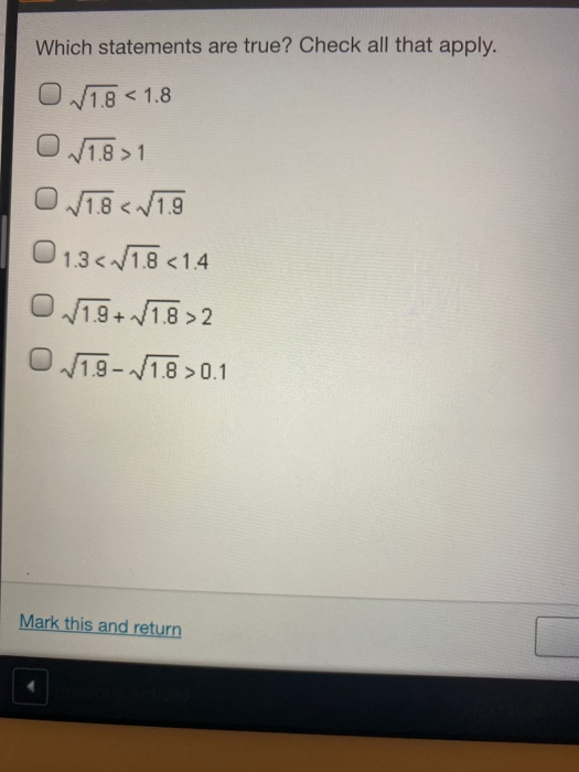 Solved Which statements are true? Check all that apply. 0 | Chegg.com