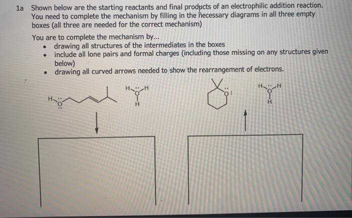 Solved 1b In the space provided below, draw a reaction | Chegg.com