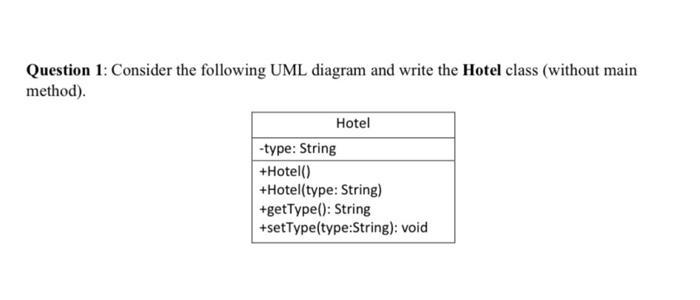 Solved Question 1: Consider The Following UML Diagram And | Chegg.com