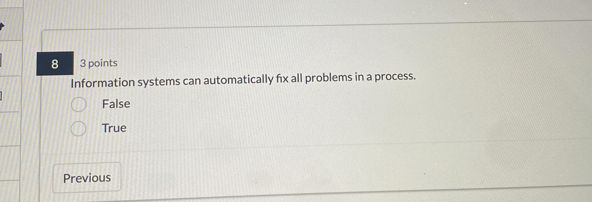 Solved 83 ﻿pointsInformation systems can automatically fix | Chegg.com