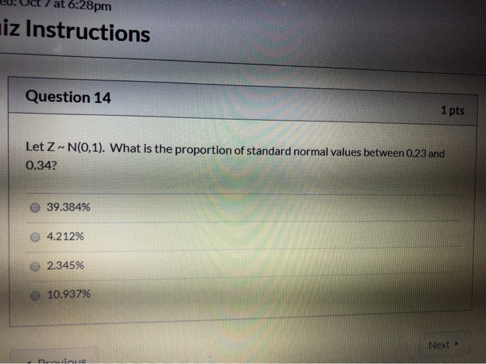 Solved LU: Uc / at 6:28pm uiz Instructions Question 14 1 pts | Chegg.com