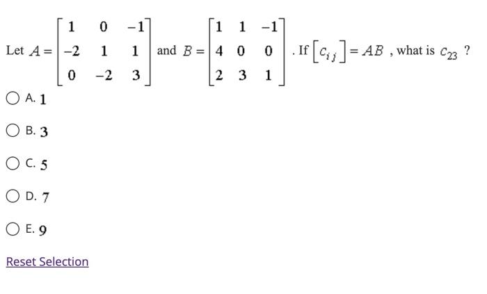 Solved Let A=⎣⎡1−2001−2−113⎦⎤ and B=⎣⎡142103−101⎦⎤. If | Chegg.com