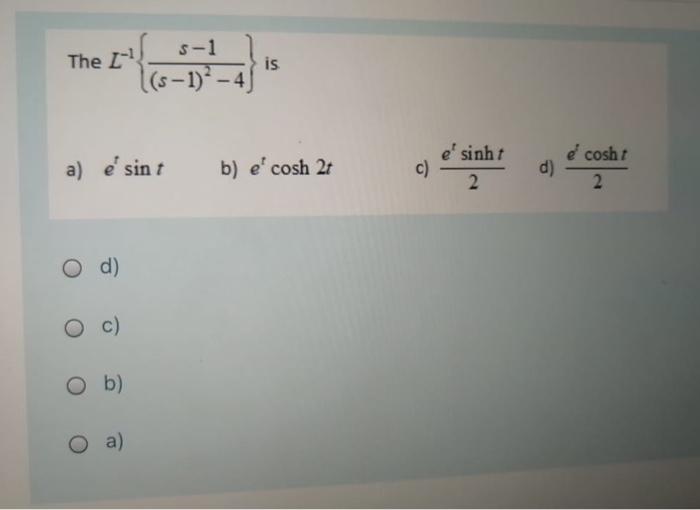 Solved The L Is A 1 B C D None Of These O D Oc O Chegg Com