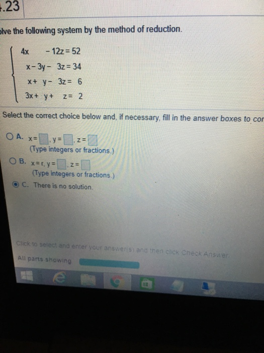 Solved 1.23 olve the following system by the method of | Chegg.com
