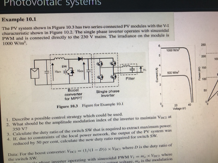 Photovoltalc Systems Example 10 1 The Pv System Sh Chegg Com