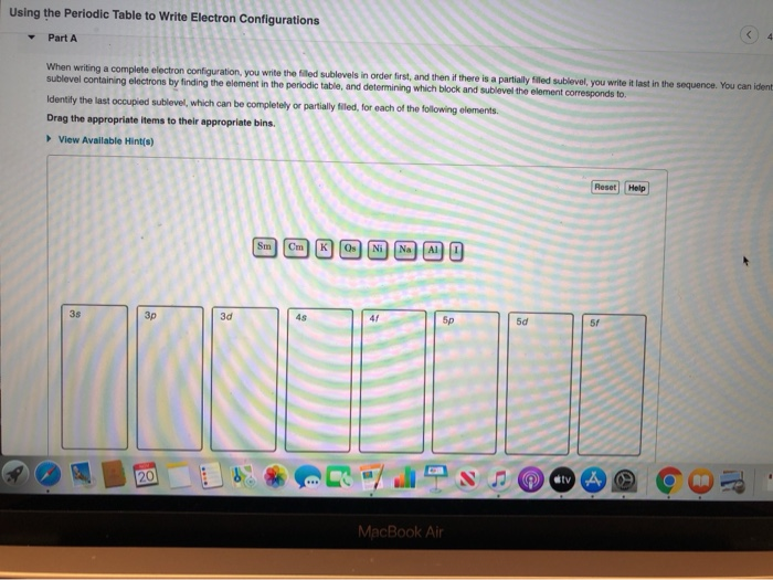 Solved Using the Periodic Table to write Electron | Chegg.com