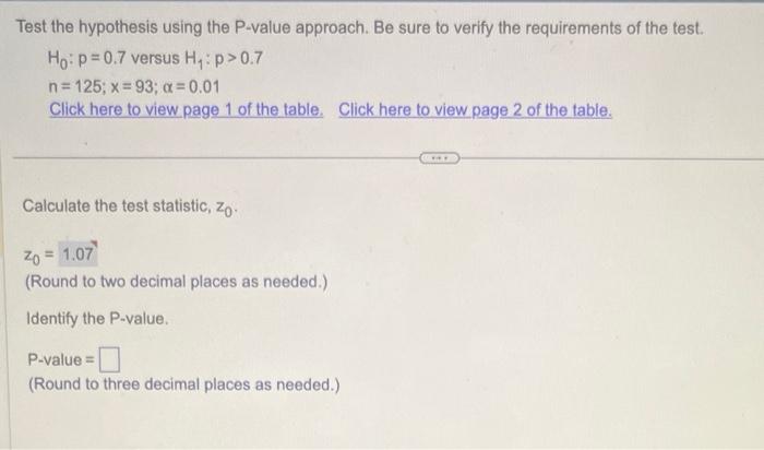 Solved Test the hypothesis using the P-value approach. Be | Chegg.com