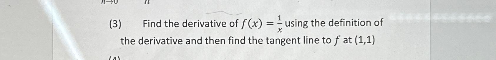 how to find the derivative of f 1 x