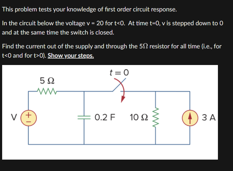 Solved This problem tests your knowledge of ﻿first order | Chegg.com