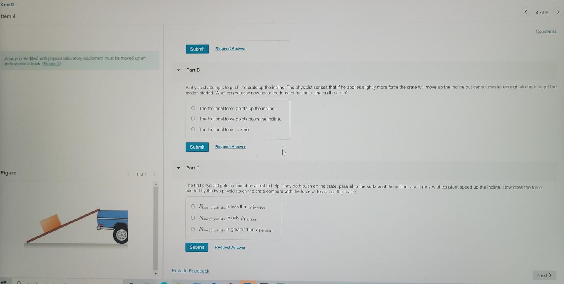 Solved Constants Part A A large crate filled with physics