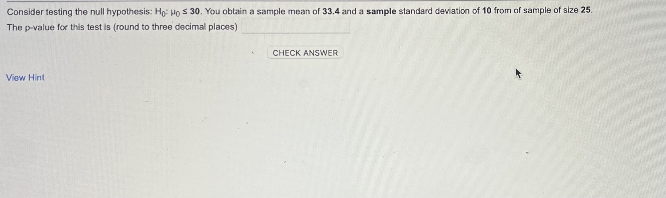 Solved Consider testing the null hypothesis: H0:μ0≤30. ﻿You | Chegg.com