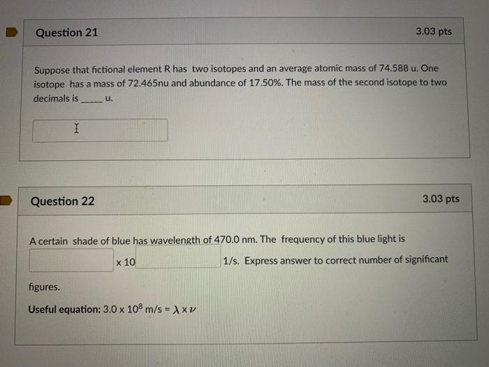 Solved Question 21 3.03 Pts Suppose That Fictional Element R | Chegg.com