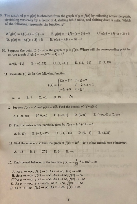 Solved 9 The Graph Of Y X Is Obtained From The Graph O Chegg Com