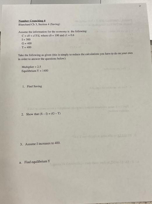 Solved I need help with Number Crunching 3: #6 & I need help | Chegg.com