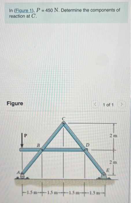 Solved In (Figure 1), P=450 N. Determine the components of | Chegg.com