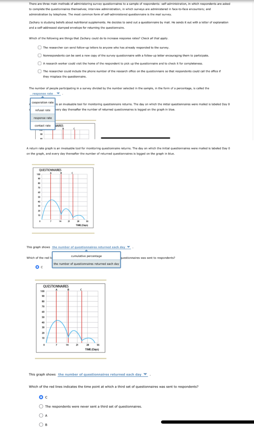 Solved There are three main methods of administering survey