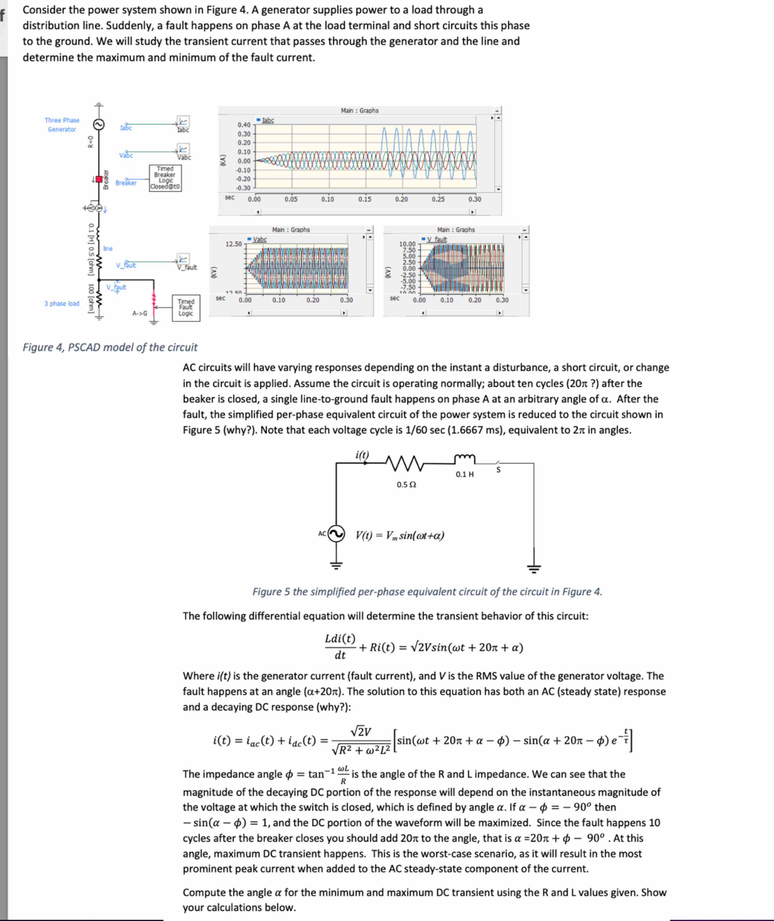 Consider the power system shown in Figure 4. ﻿A | Chegg.com