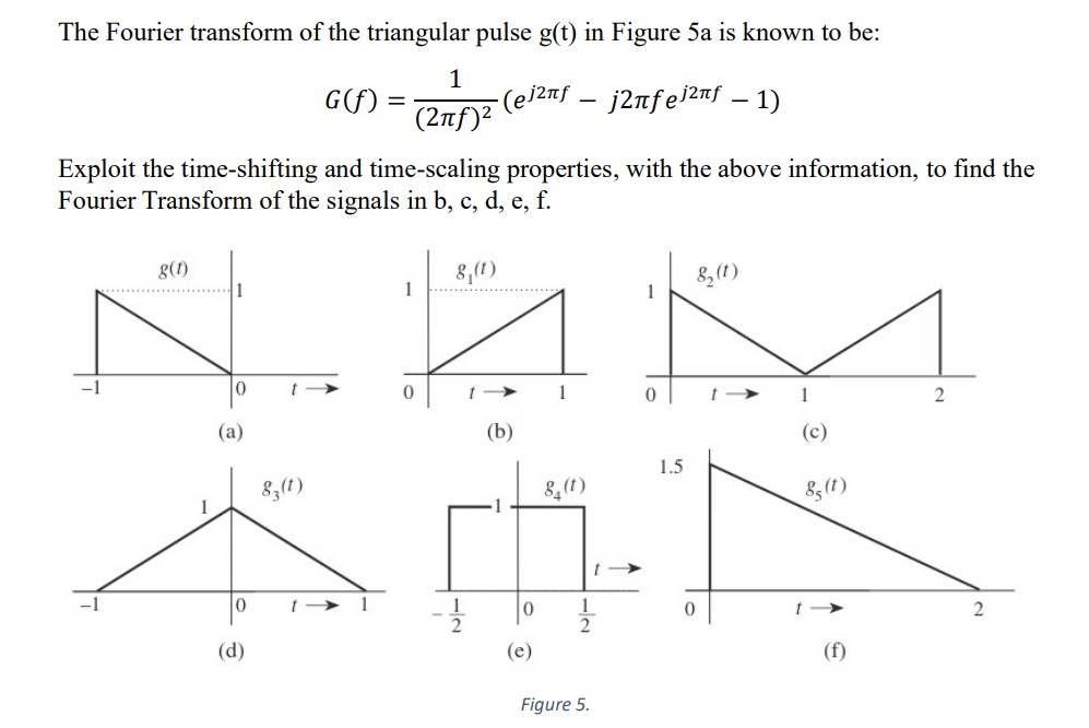 Triangular Transform Unit Solved The Fourier transform of the triangular pulse | Chegg.com