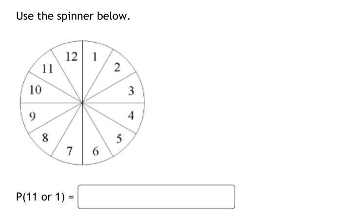 Solved Use the spinner below. | Chegg.com