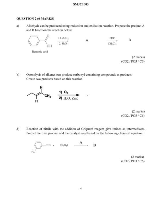 Solved a) Give name for the following compounds using common | Chegg.com