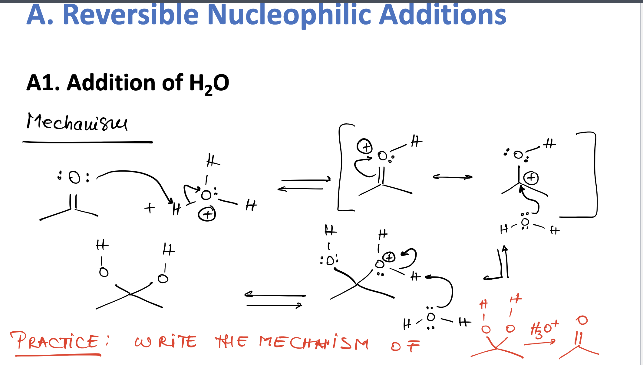 Reversible Addition Reaction Solved A. Reversible Nucleophilic AdditionsA1. Addition of | Chegg.com