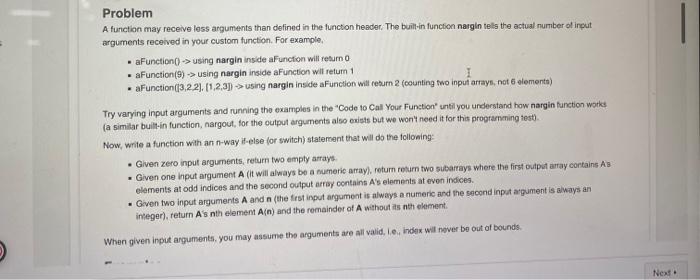 Solved Problem A function may receive less arguments than | Chegg.com