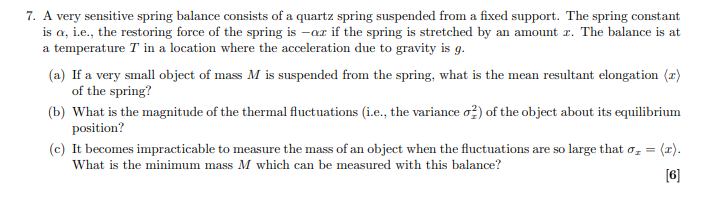 Solved A very sensitive spring balance consists of a quartz | Chegg.com