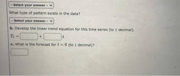 Solved Consider the following time series data. 1 2 3 4 5 Y1 | Chegg.com