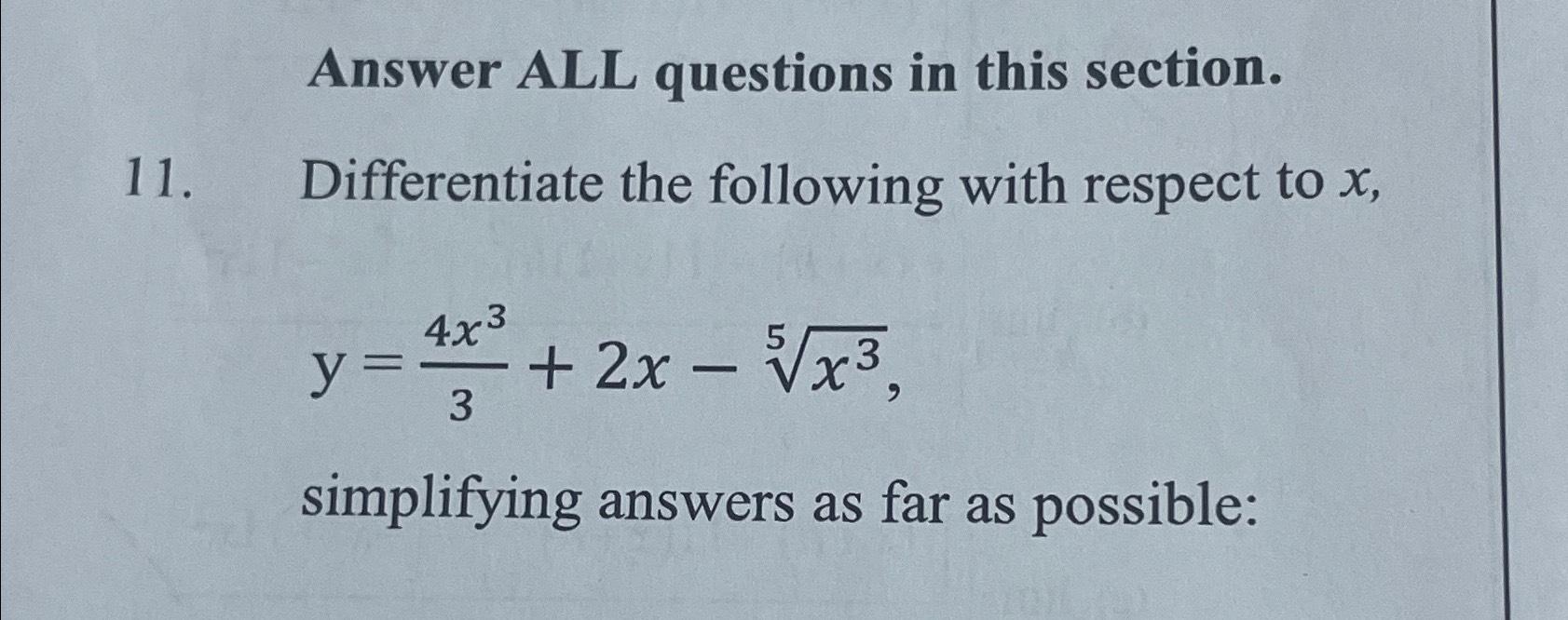 Solved Answer ALL Questions In This Section.11. | Chegg.com