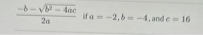b 2 4ac conditions