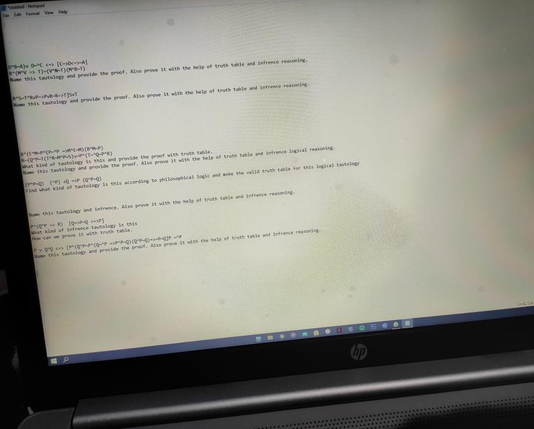 Solved Untitled - Notepad File la Format View Help D'B-A) DC | Chegg.com