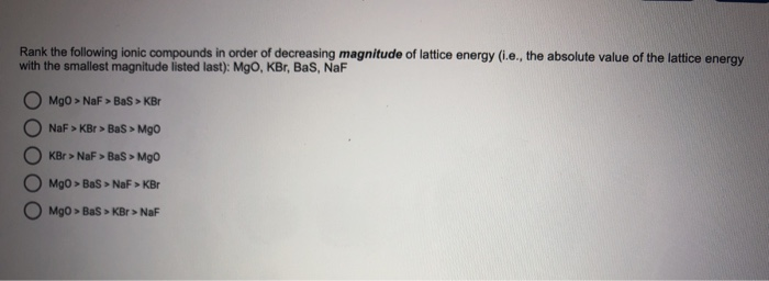 li2o lattice energy