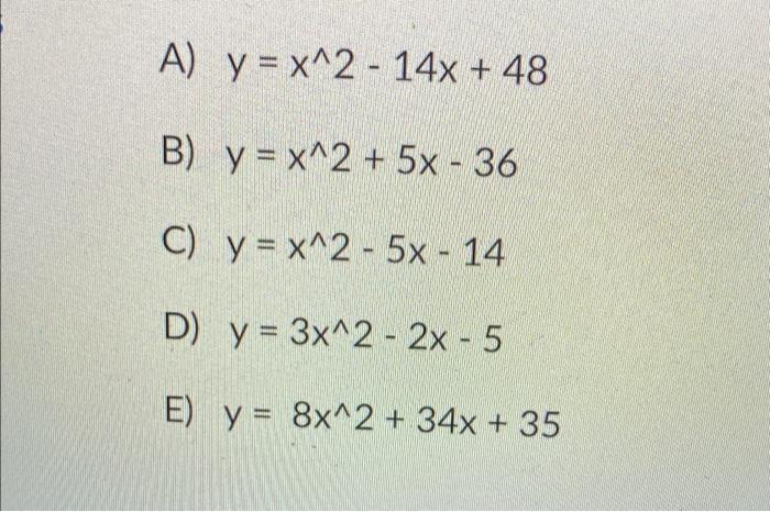 y x 2 14x 48