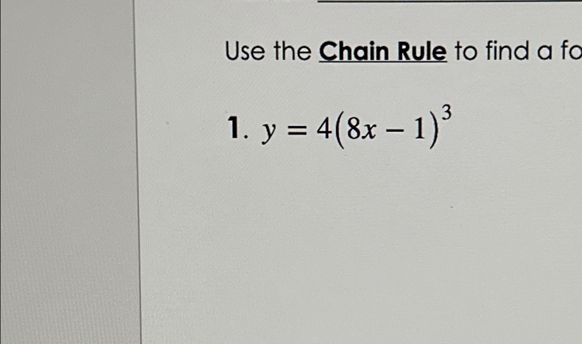 Solved Use the Chain Rule to find a formula for the | Chegg.com