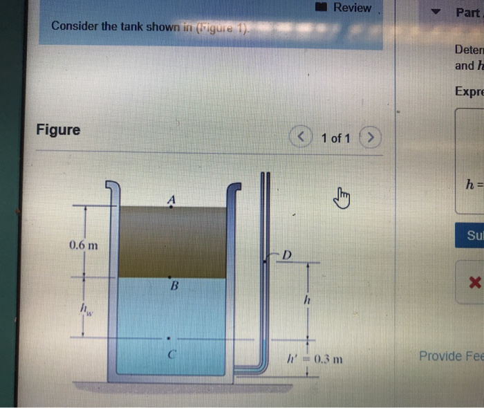 Solved Review Part Consider the tank shown in (Higure 1) | Chegg.com
