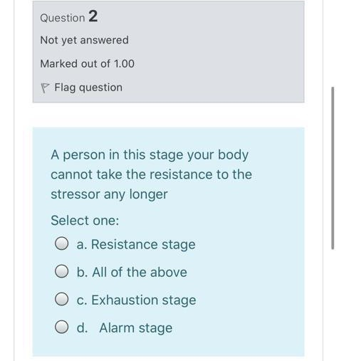 Solved Question 2 Not yet answered Marked out of 1.00 P Flag | Chegg.com