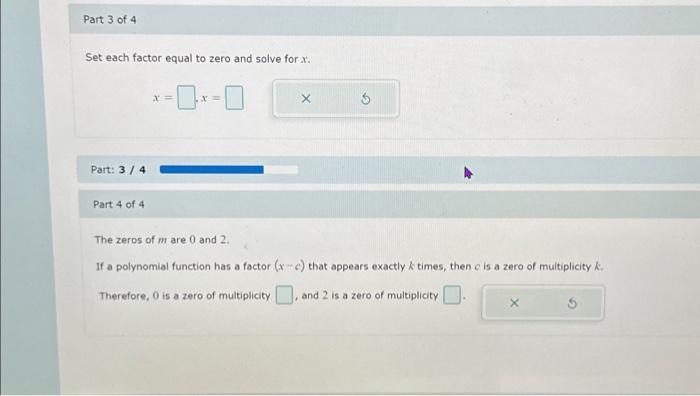 Solved Find the zeros of the function and state the | Chegg.com