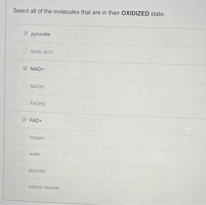 Solved Select all of the molecules that are in their | Chegg.com