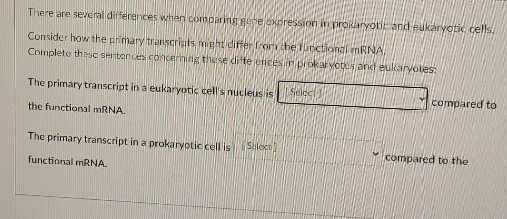 Solved There are several differences when comparing gene | Chegg.com