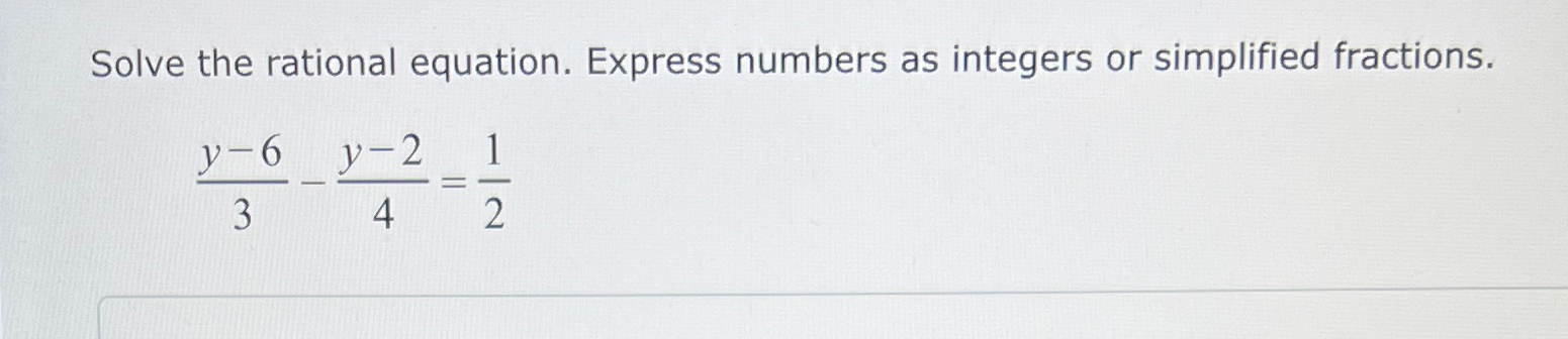 Solved Solve the rational equation. Express numbers as | Chegg.com
