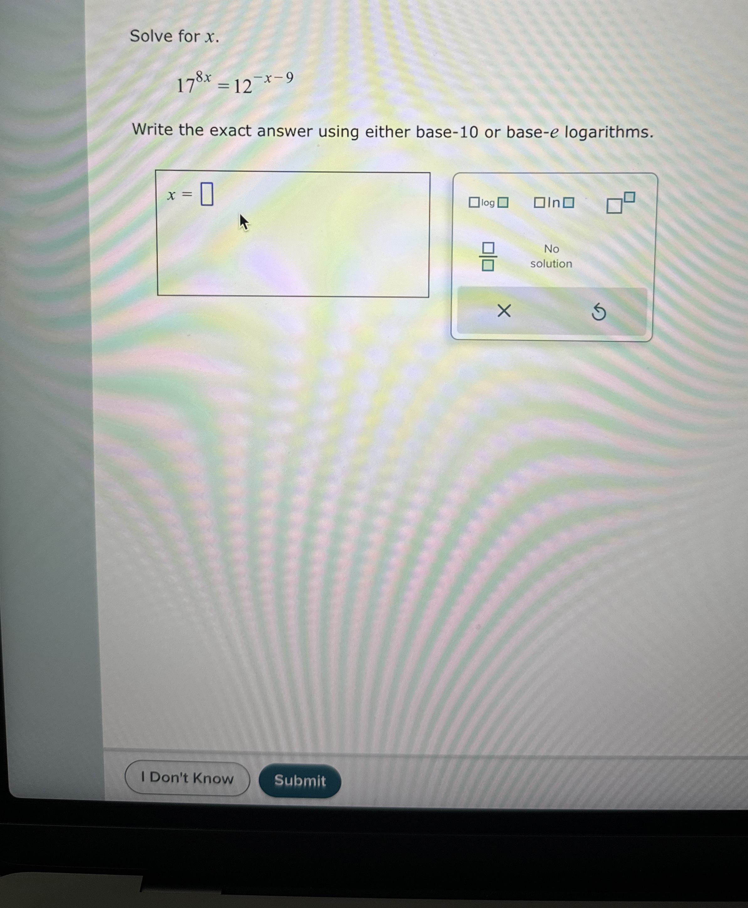 Solve for x.178x=12-x-9Write the exact answer using | Chegg.com