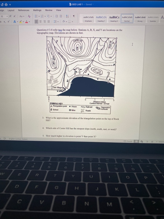Solved GEO LAB 1 - Saved Review View sign Layout 12 - A A | Chegg.com