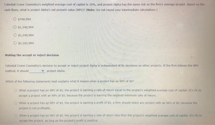 Solved 2. Net present value (NPV) The capital budgeting | Chegg.com