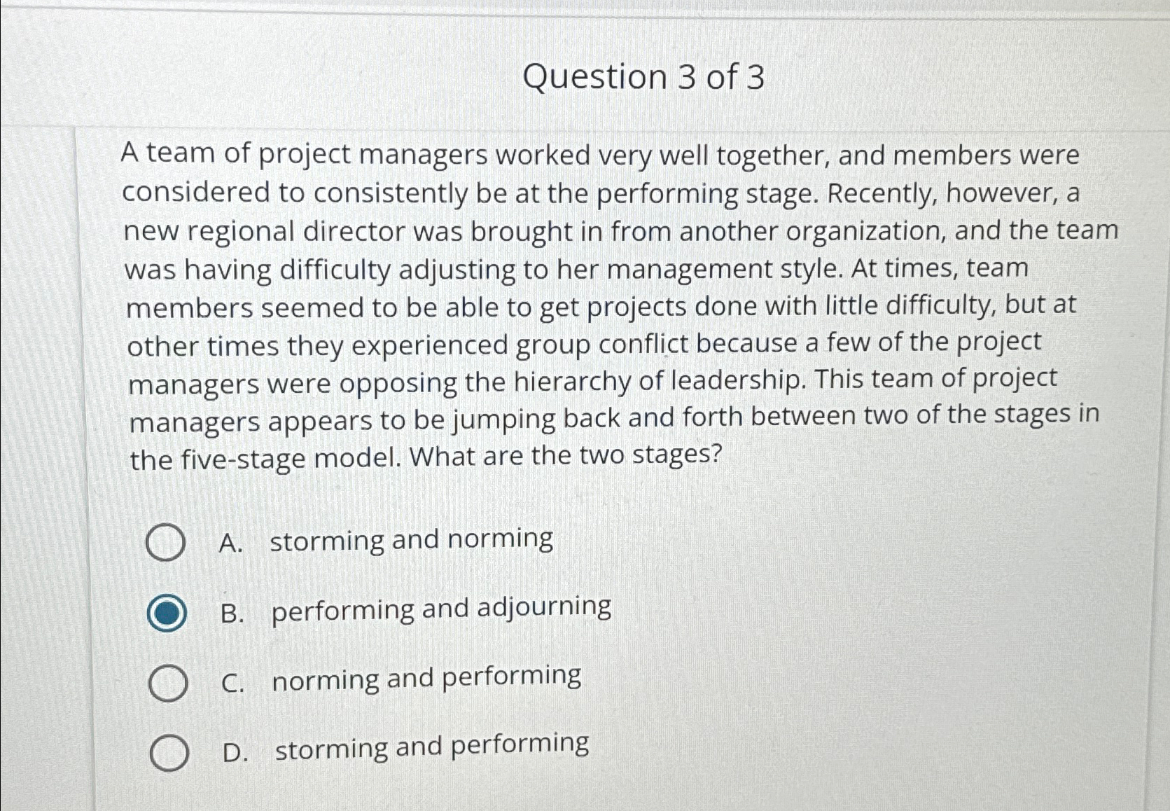 Solved Question 3 ﻿of 3A team of project managers worked | Chegg.com