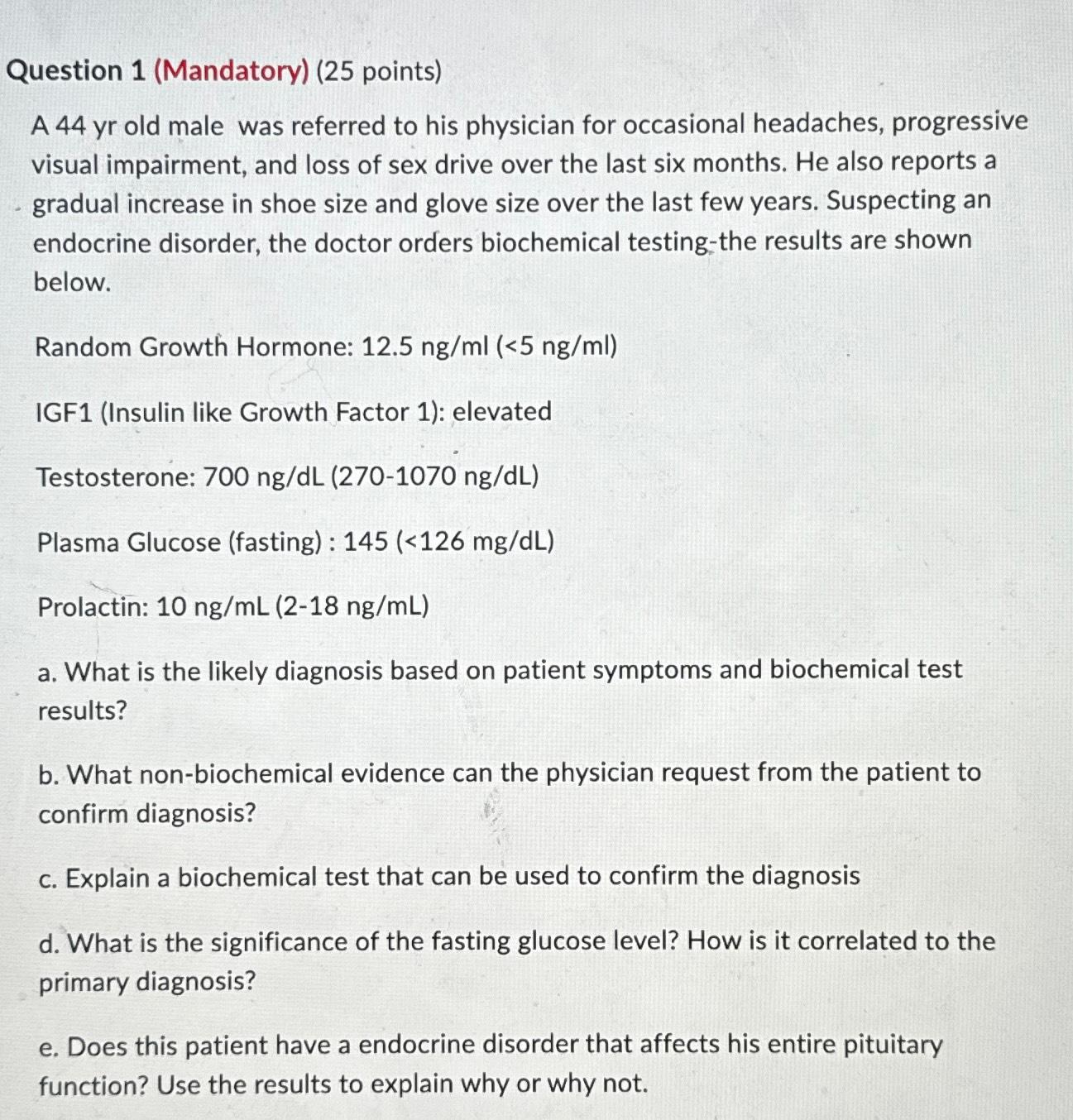 Solved Please answer ALL FIVE parts to the question. | Chegg.com