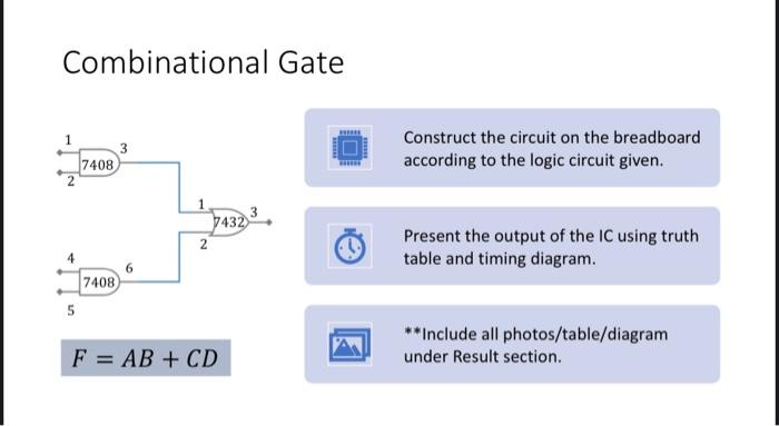 Solved 1. Construct the logic circuit according to the logic Circuit Diagram