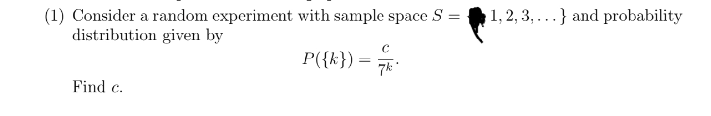 Solved Consider a random experiment with a sample space, | Chegg.com